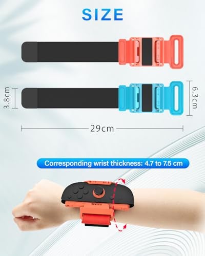 Semaiki Wristband for Switch 2 Joycons,Elastic Wrist Strap for Switch 2 Joycon,Switch 2 Accessories for Just Dance 2026/2025/2024,2 Packs - Image 5