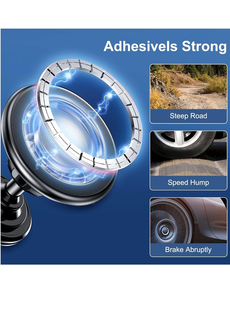 Magnetic Car Phone Holder Compatible with MagSafe - Dashboard & Air Vent Installation - Image 3