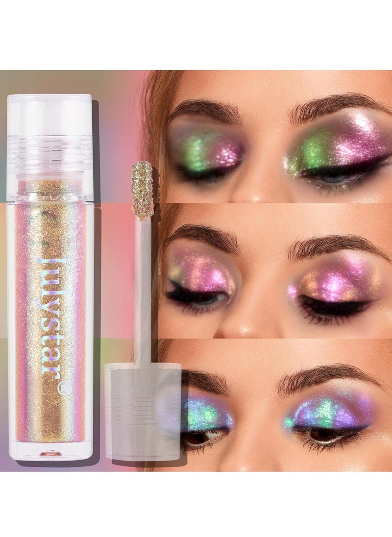 Julystar Liquid Eye Shadow – Long-Lasting, Shimmering Color for Eyes  - Image 3
