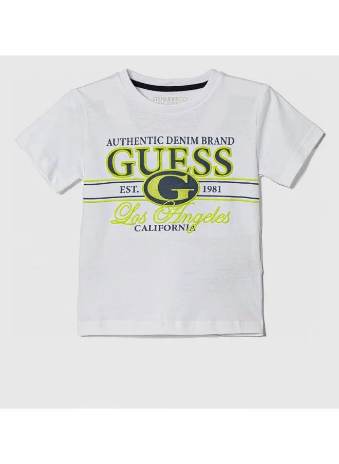 GUESS Kids Logo Crew Neck T-Shirt