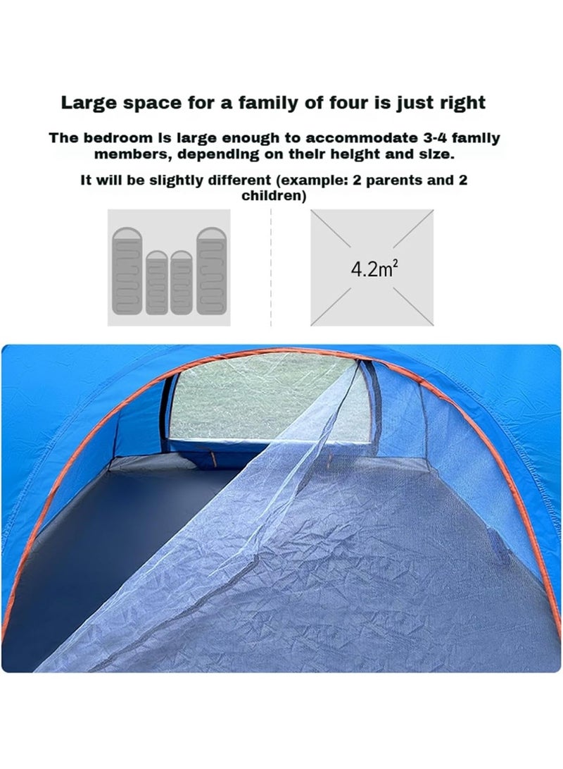 DEXO Camping Tent 2-3 Person,Portable Outdoor Tent,Easy Setup,with Carrying Bag,Pop up Tents Desert Camping(Blue) - Image 5