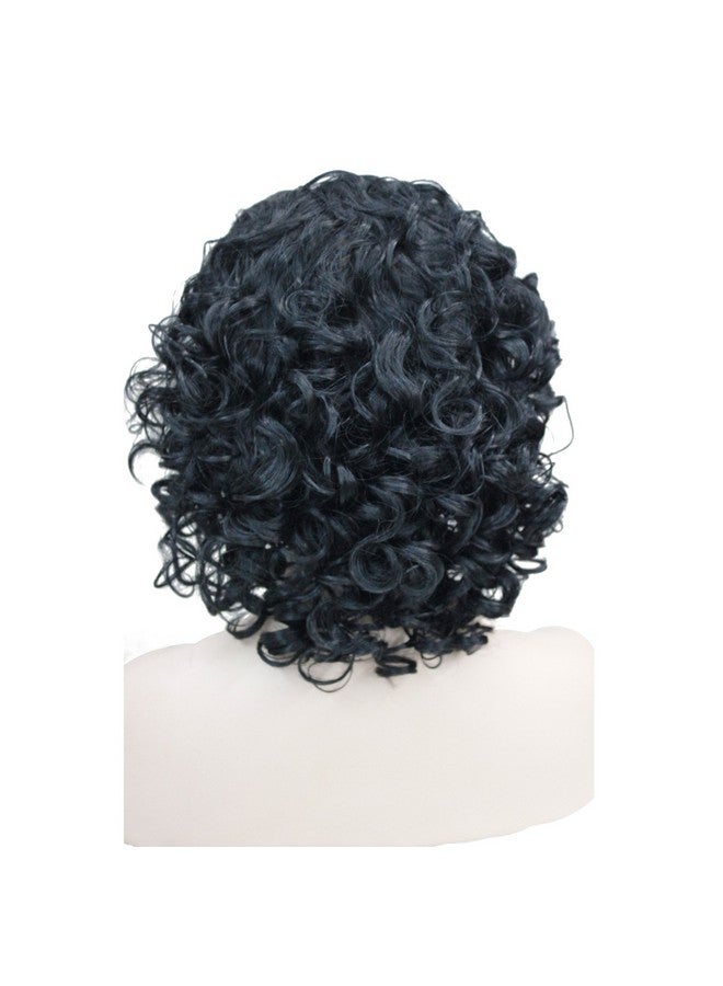 Lydell 12" Super Curly Wigs Jet Black Synthetic Headband Wigs (Jet Black) - Image 5