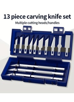 QUALITY 13pcs Metal Carving Knife Pen Art Seal Cutting Manual Combination Paper Cuttings Non-Slip Gadget DIY Precision Repair Tool  - Image 1
