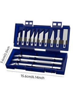 QUALITY 13pcs Metal Carving Knife Pen Art Seal Cutting Manual Combination Paper Cuttings Non-Slip Gadget DIY Precision Repair Tool  - Image 2