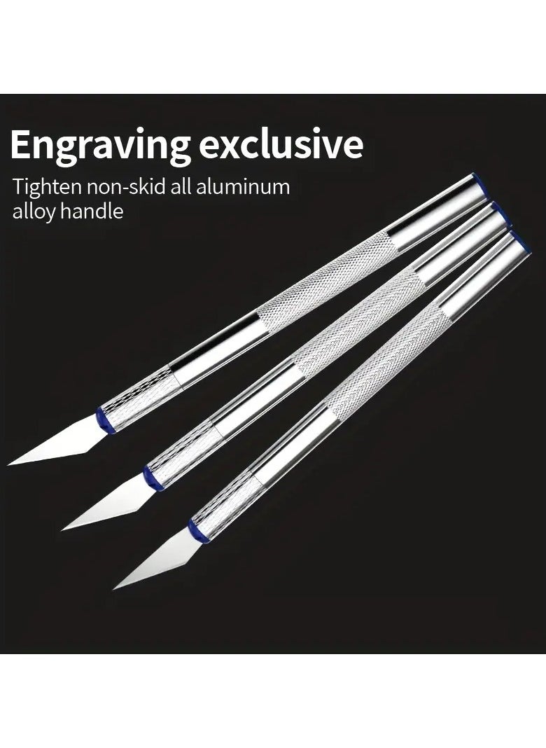 QUALITY - 13pcs Metal Carving Knife Pen Art Seal Cutting Manual Combination Paper Cuttings Non-Slip Gadget DIY Precision Repair Tool - Image 1