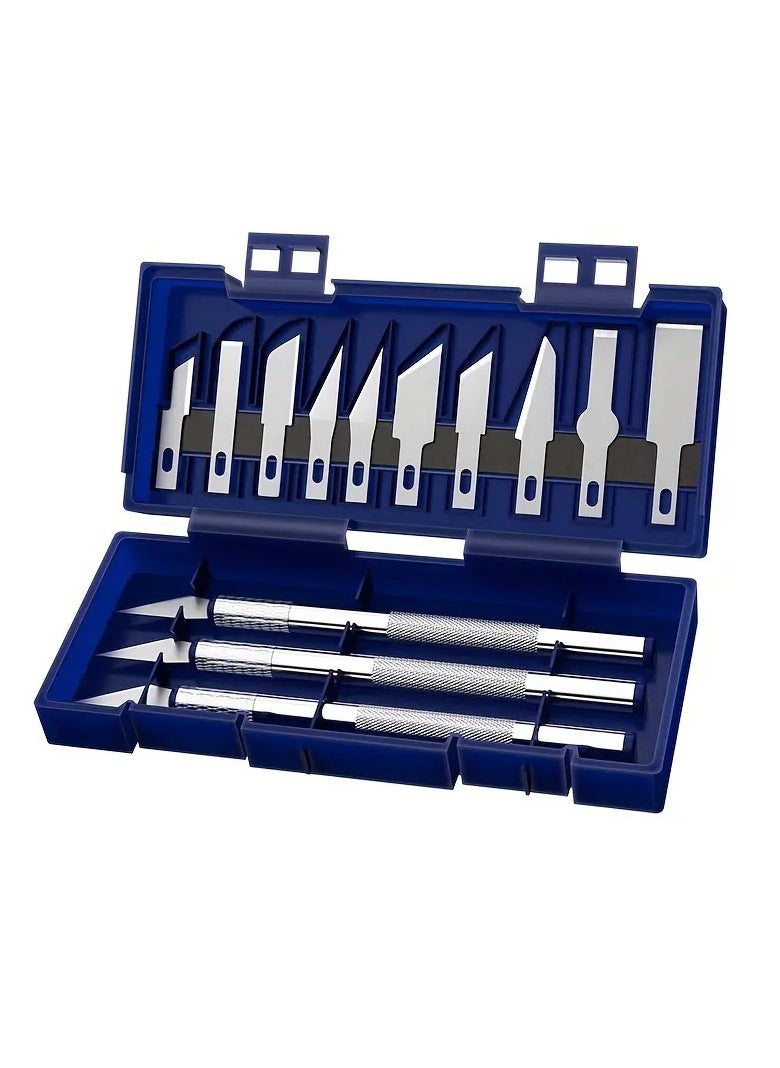 QUALITY - 13pcs Metal Carving Knife Pen Art Seal Cutting Manual Combination Paper Cuttings Non-Slip Gadget DIY Precision Repair Tool - Image 1
