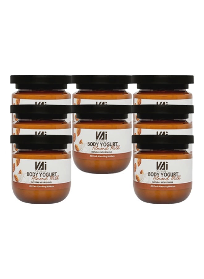 VAI 8 Pieces Body Yogurt Almond Milk Natural Nourishing 48 Hours Absorbing Moisture 280ml - Image 1