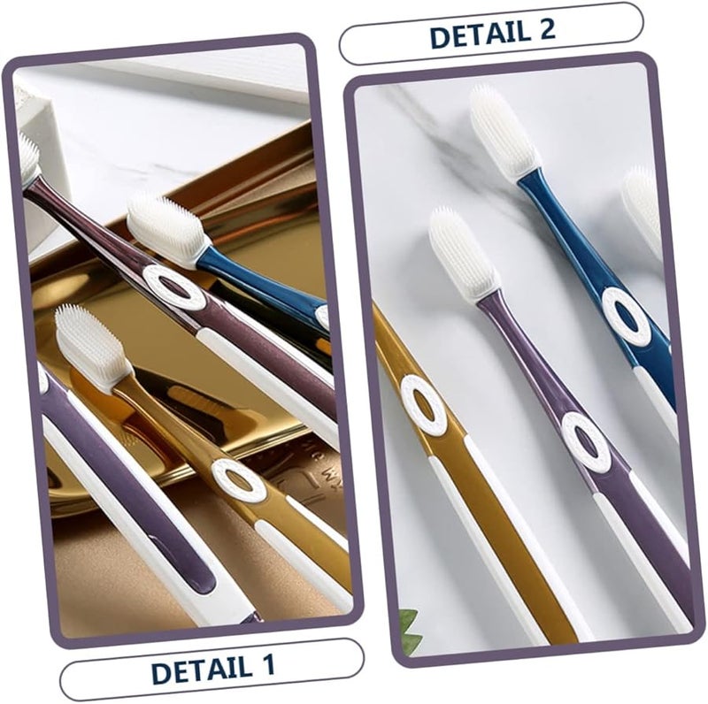 Assorted Color Soft Silicone Toothbrush Replacement Heads 8 Pack for Adults Travel Home - Image 5