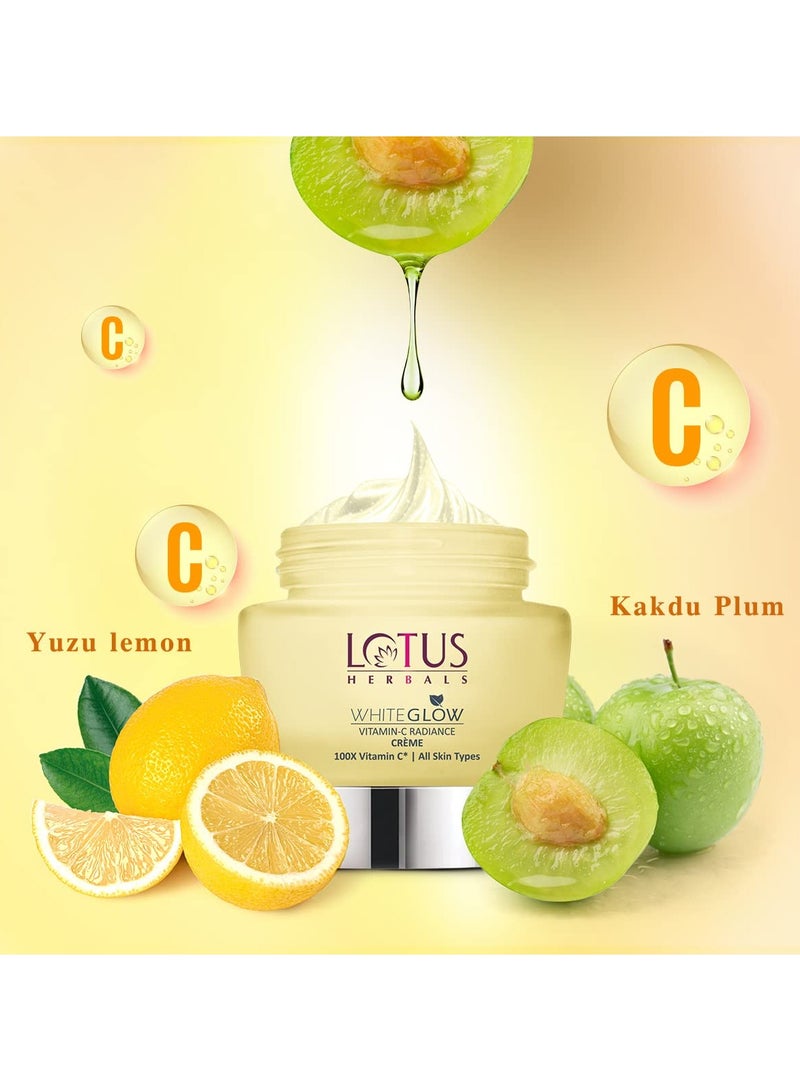 LOTUS HERBALS Lotus Herbals WhiteGlow Vitamin C Radiance Cream SPF 20 For Dark Spots and Dull Skin Anti- Pollution 50g - Image 2