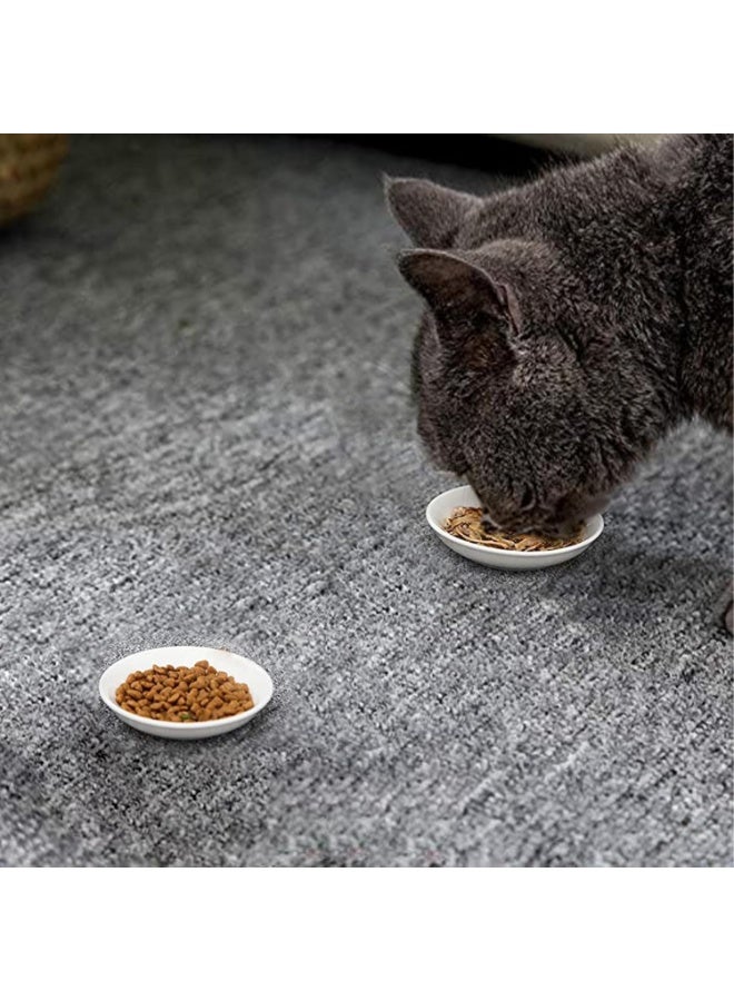 Gonice Super Cute Cat Ceramic Sauce, Mini Side Spice Bowl, Spice Dishes, Sushi Soy Dipping Bowl, Snack Serveware, Meow Porcelain Small Saucer Set (Set of 6) - Image 5