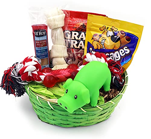 JOICE GIFT Dog Gift Basket Treats Crewing Toy Holiday Set - Image 1