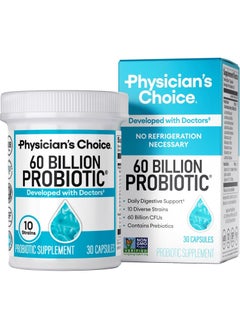 Physician's CHOICE Physician's Choice Probiotics 60 Billion Supplement Supports Occasional Constipation 30 Capsules  - Image 1