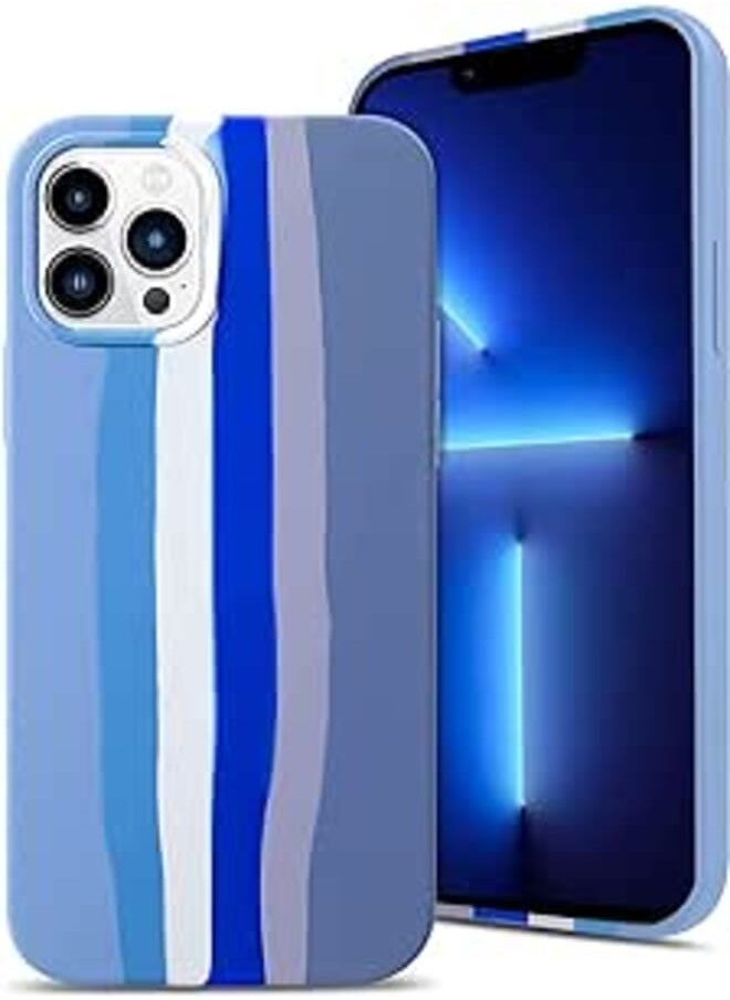 Generic Silicone Case with Microfiber Lining for Apple iPhone 13 Pro Max 6.7in (Sea Waves) 