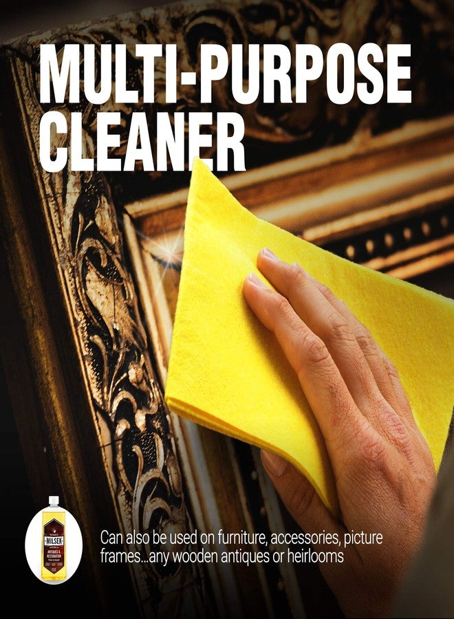 Milsek Antiques & Restoration Polish with Lemon Oil & Microfiber Cleaning Towel, 12-Ounce, ART-1, Yellow, Antique Cleaner & Cloth - Image 2