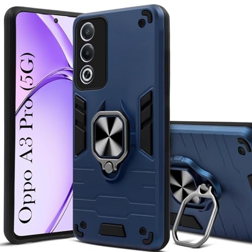 AIBEX Armor Back Cover Compatible for Oppo K12X 5G / Oppo A3 Pro 5G| Rugged Shockproof Case with Ring Holder & Kickstand | Military-Grade Protection | Magnetic Car Mount Compatible - Image 3