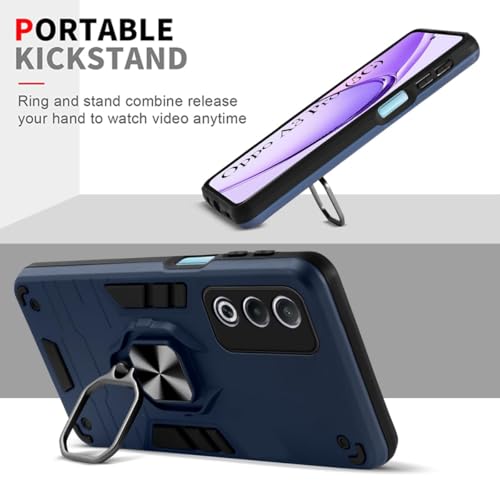 AIBEX Armor Back Cover Compatible for Oppo K12X 5G / Oppo A3 Pro 5G| Rugged Shockproof Case with Ring Holder & Kickstand | Military-Grade Protection | Magnetic Car Mount Compatible - Image 5