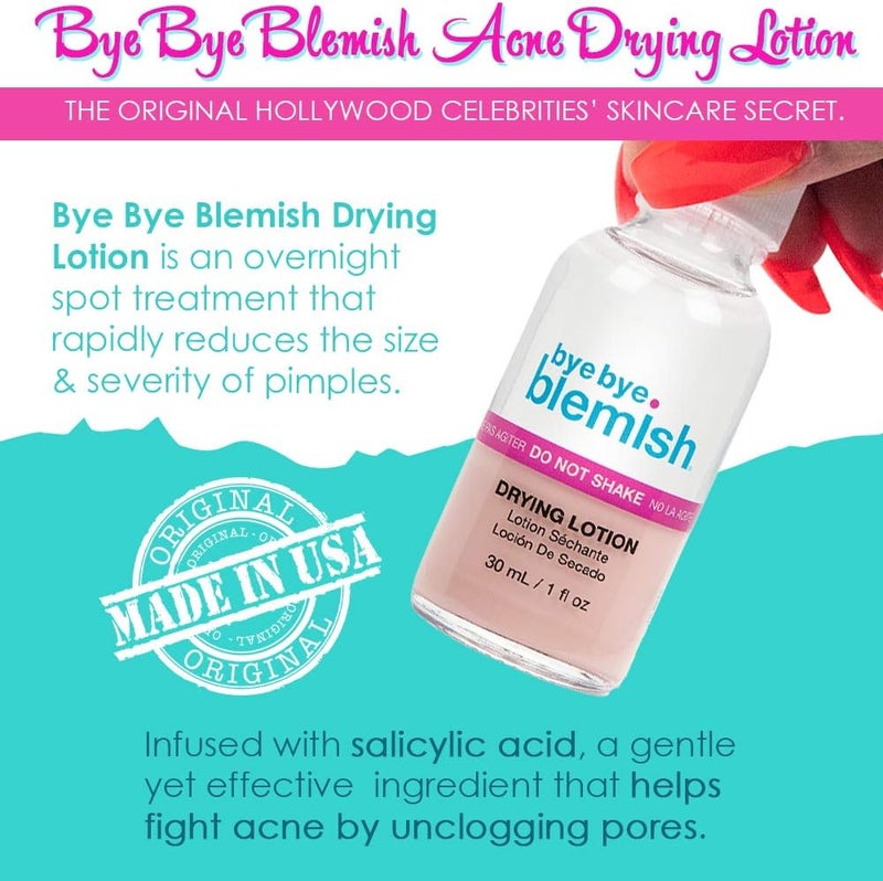 Bye Bye Blemish Acne Drying Lotion, 1oz x 2 Pack - Fast-Acting Spot Treatment for Clear Skin - Image 2
