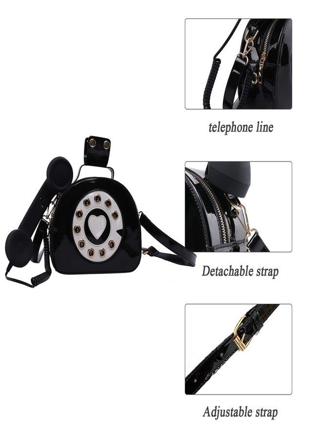 SUKUTU Telephone Shaped Purse Shoulder Crossbody Tote Bags Women Retro Phone Top-Handle Handbags for Girls - Image 3