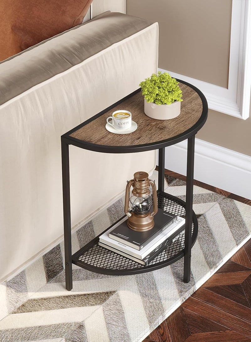 Sharpdo Semi-circular Side Table, Set of 2, Double-Layer Sofa Side Table,Light Luxury Coffee Table for Bedroom,Living Room - Image 1