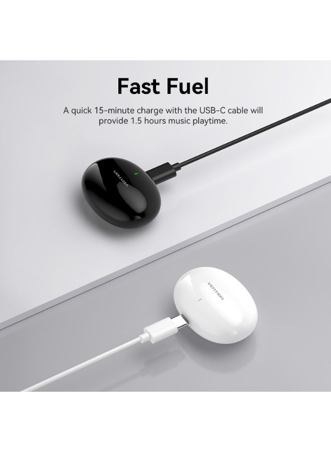 VENTION HiFun Ture Wireless Bluetooth Earbuds Black Model # NBFB0 - Image 5