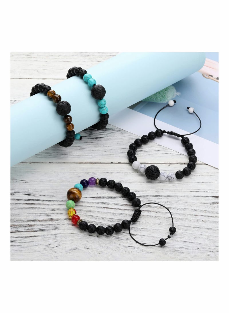 Excefore 4 Pieces Bracelet Fashion Luxury Hand Woven Yoga Beaded Jewelry Anti Nausea Wristband - Image 4