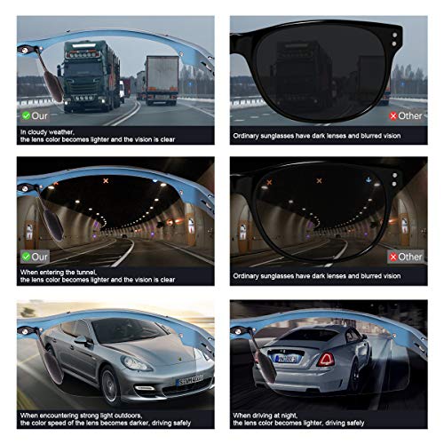 YIMI Polarized Photochromic Driving Sunglasses For Men Aluminum Half Frame Sports Sun Glasses - Image 4