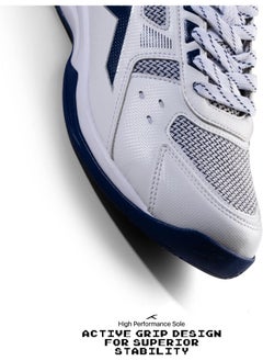 HUNDRED Raze Badminton Shoes (Non Marking) | Lightweight & Durable | X-Cushion, Active Grip Sole, Toe Assist (White/Navy, 1UK) - pzsku/ZA1A7A10A66C815DF2525Z/45/_/1728542862/cf8e6945-7013-4bbf-9ef1-e0e41dcf7048