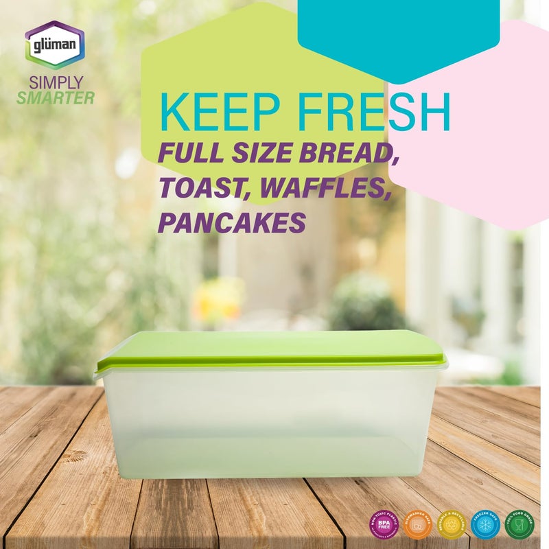 Gluman Plastic Multicolor Storage Bread Box Container Organizer Set For Kitchen Refrigerator Home Use Airtight 100 Food Grade Container 33 X 15 X 118 Cm Green - Image 4