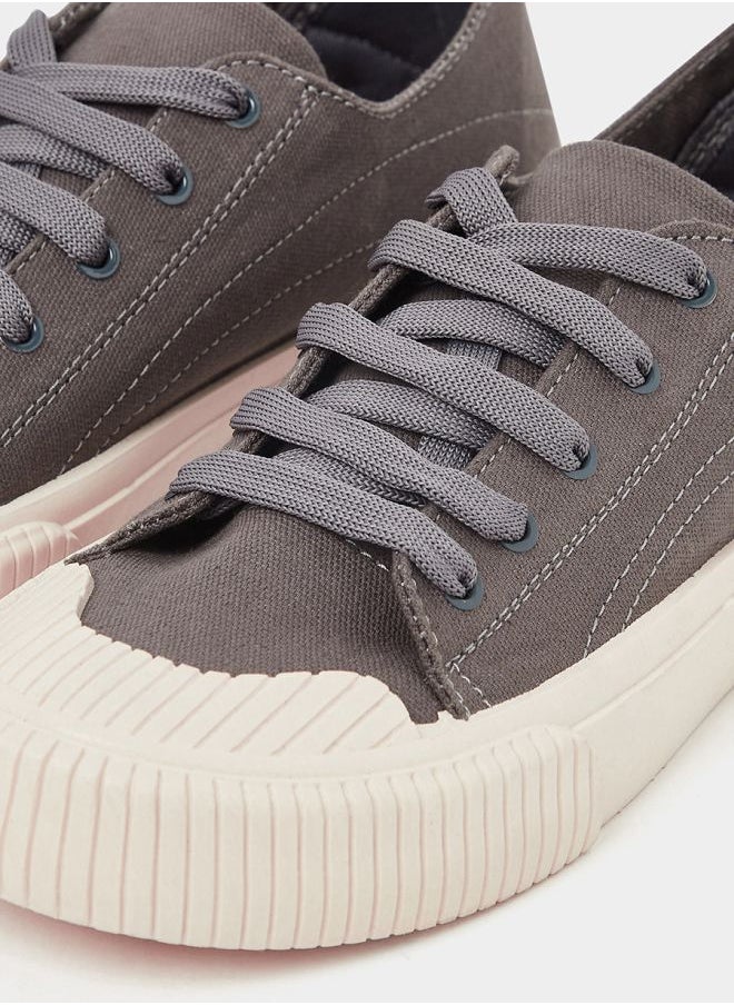 Styli - Canvas Lace Up Casual Shoes - Image 1