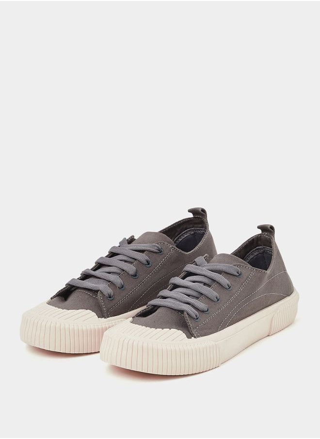 Styli - Canvas Lace Up Casual Shoes - Image 1