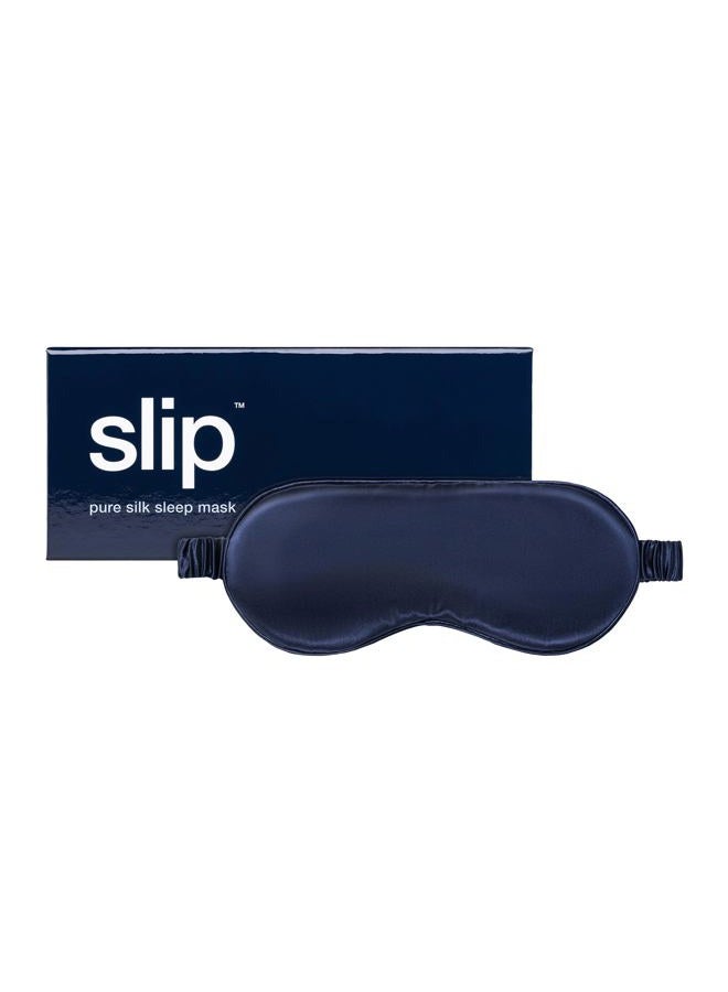 Slip Silk Sleep Mask, Navy (One Size) - 100% Pure Mulberry 22 Momme Silk Eye Mask - Comfortable Sleeping Mask with Elastic Band + Pure Silk Filler and Internal Liner - Image 1