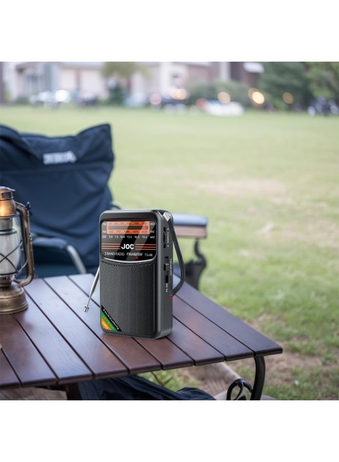 جوك راديو جوك TG-66 ميني بوكيت دي سي قابل لإعادة الشحن AM FM Sw - Image 4