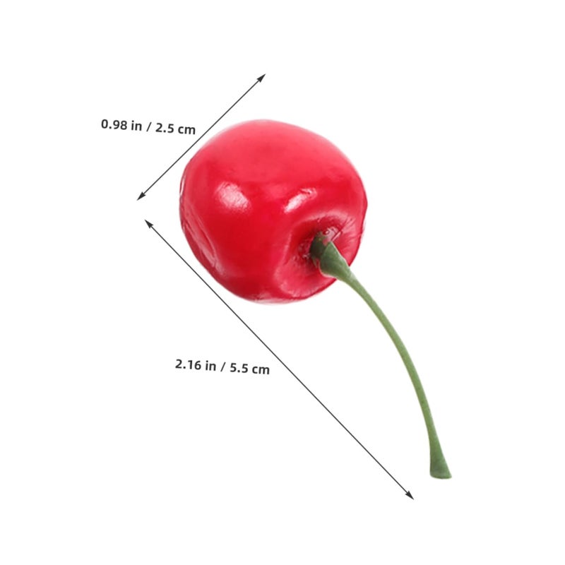 45Pcs Realistic Artificial Cherry Fruit Decorations For Home Kitchen Craft Photo Props - Image 3