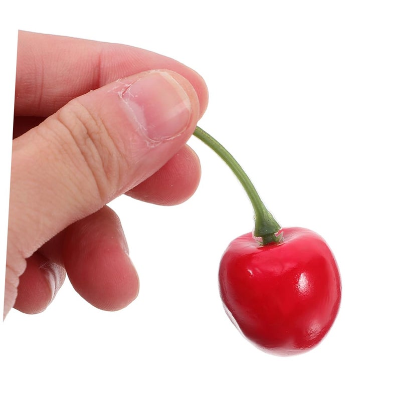 45Pcs Realistic Artificial Cherry Fruit Decorations For Home Kitchen Craft Photo Props - Image 5