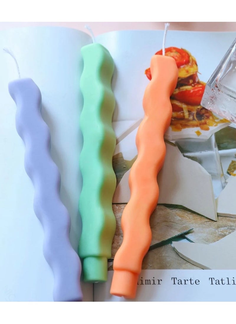 Generic Wavy Taper Candle vanilla ( orange )  - Image 2