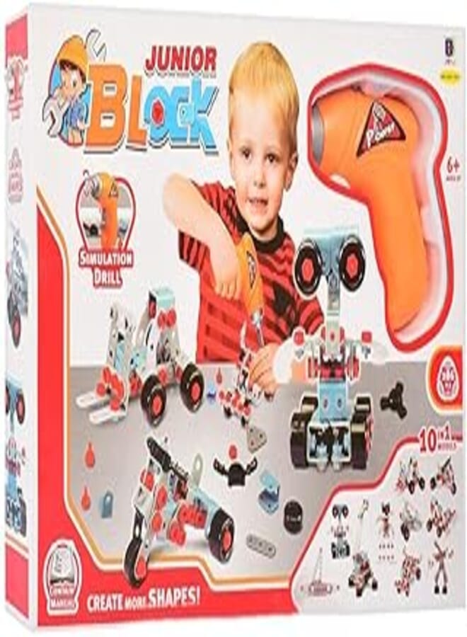OR 286 Pieces Kids Robotic Blocks Kits With Simulation Drill 