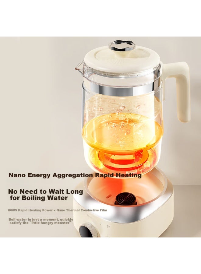 Midea Glass Electric Kettle With Constant Temperature Control For Baby Formula Milk, Nano Heating Technology, Small Crown - Image 3