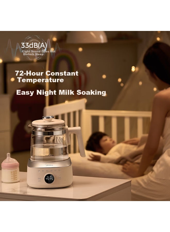 Midea Glass Electric Kettle With Constant Temperature Control For Baby Formula Milk, Nano Heating Technology, Small Crown - Image 5
