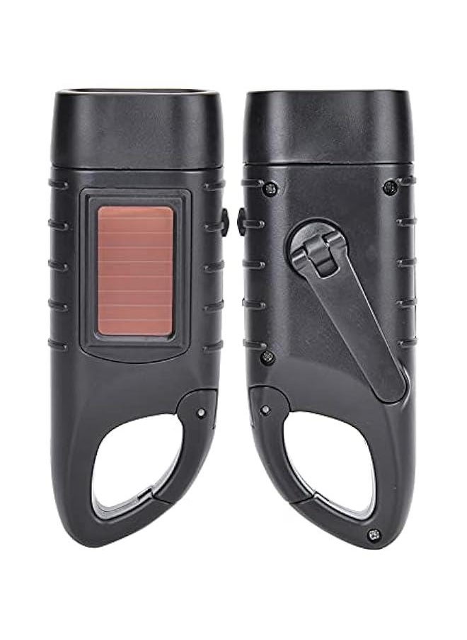 Generic AT5503 ABS Plastic Solar Hand Crank Flashlight Emergency LED Portable Torch for Climbing Camping Safety Weather Emergency Pack,LED Emergency Flashlight, Flashlight Hand Crank Flashlight LED Emer  - Image 1