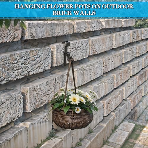 Lewufe Stainless Steel Brick Wall Clips, Brick Hooks Clamp Outdoor Heavy Duty 1-3/4" to 2-1/2" Brick Hook Brick Hangers No Drill, 6 Packs - Image 2