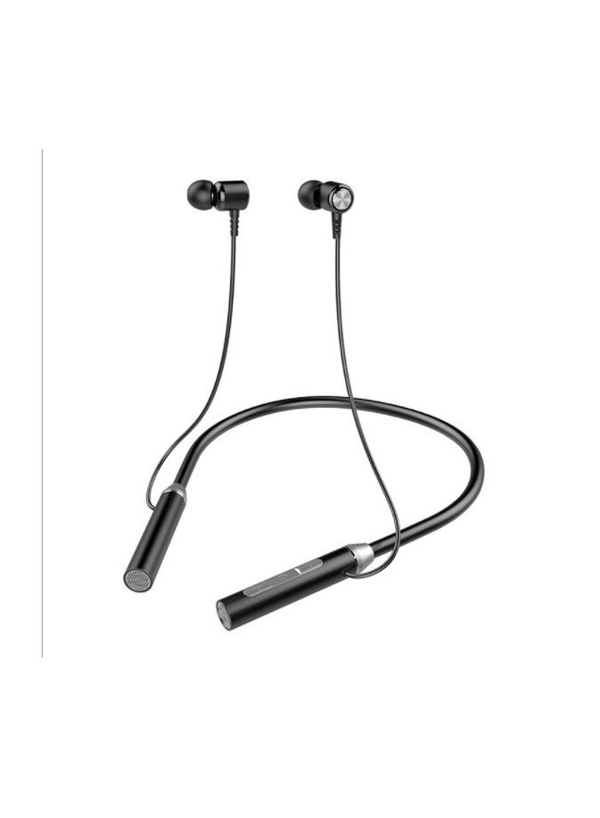 Universal Wireless Bluetooth Headphones Sports Dual-Ear In-Ear Neck-Hanging Headphones with Ultra-Long Standby Life (Black)  - Image 1