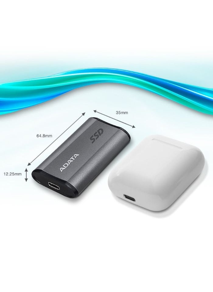 أداتا - SSD خارجي SE880 سعة 1 تيرابايت | محرك أقراص الحالة الصلبة المحمول فائق السرعة متوافق مع PS5 XBOX | فضي - Image 1