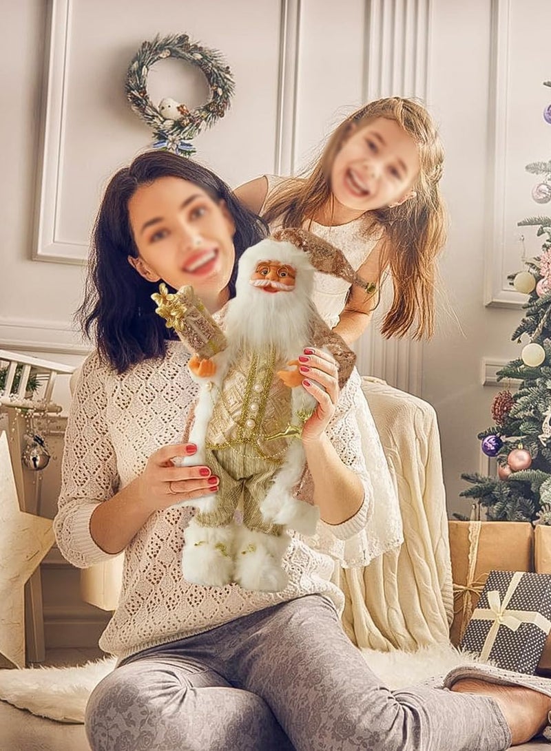 AUTOYSUR 3 قطع من تماثيل سانتا كلوز لعيد الميلاد، دمية سانتا كلوز تقليدية مصنوعة يدويًا، زينة عيد الميلاد للمنزل والمكتب وزينة حفلات عيد الميلاد - Image 3