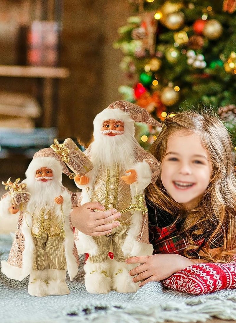 AUTOYSUR 3 قطع من تماثيل سانتا كلوز لعيد الميلاد، دمية سانتا كلوز تقليدية مصنوعة يدويًا، زينة عيد الميلاد للمنزل والمكتب وزينة حفلات عيد الميلاد - Image 5