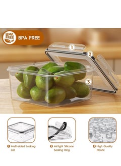 Yoawllty 16 Pieces Airtight Food Storage Containers Set with Easy Snap Lids, Meal Prep Containers & Kitchen Organisation, Stackable Pantry Canisters for Meal Prep, Dry Food Storage, and Leftovers  - Image 5