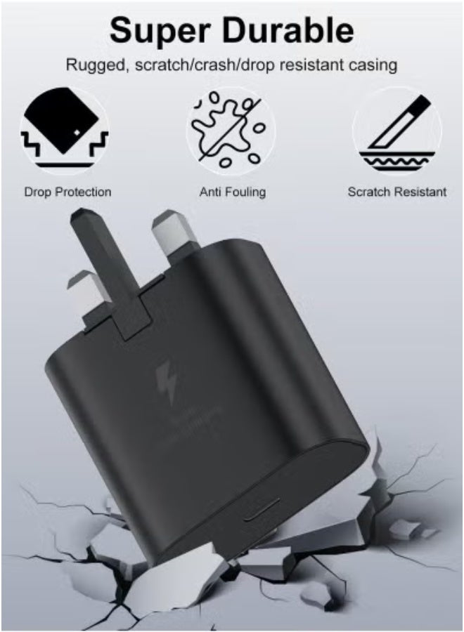 45W Super-Fast Charger for Samsung Galaxy, UK Plug, Travel Adapter (Without USB Type-C Cable), Black - Image 5