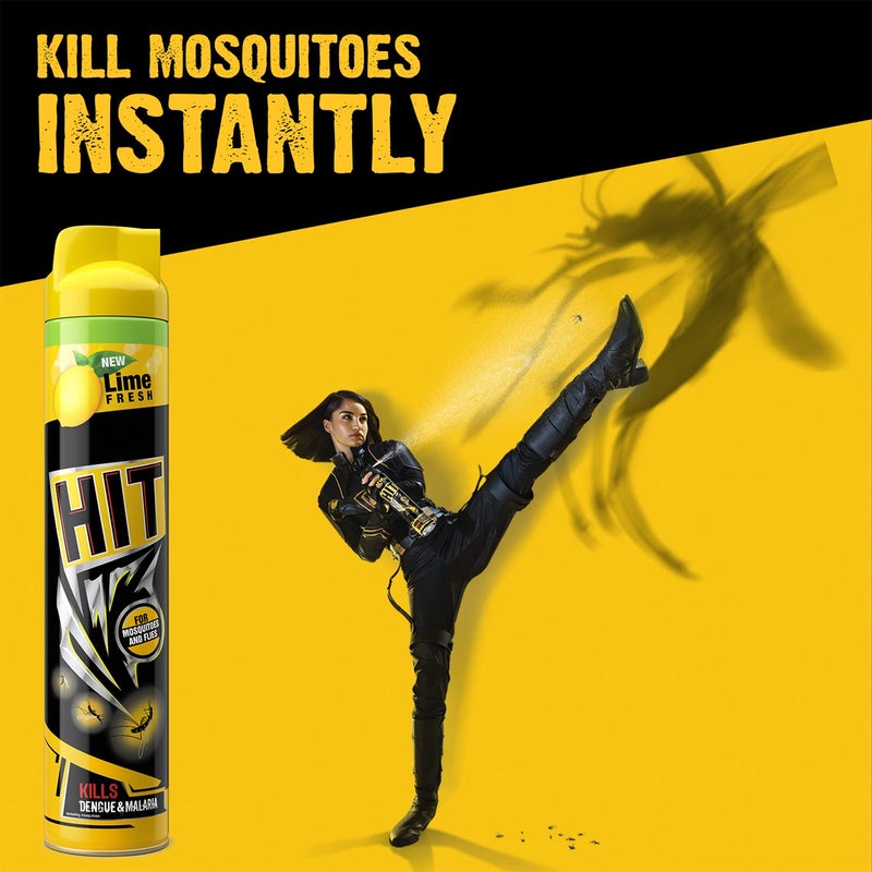HIT Flying Insect Killer - Mosquito & Fly Killer Spray (200ml) | Lime Fragrance | Instant Kill | Protection from Dengue & Malaria | pack of 1 - Image 2