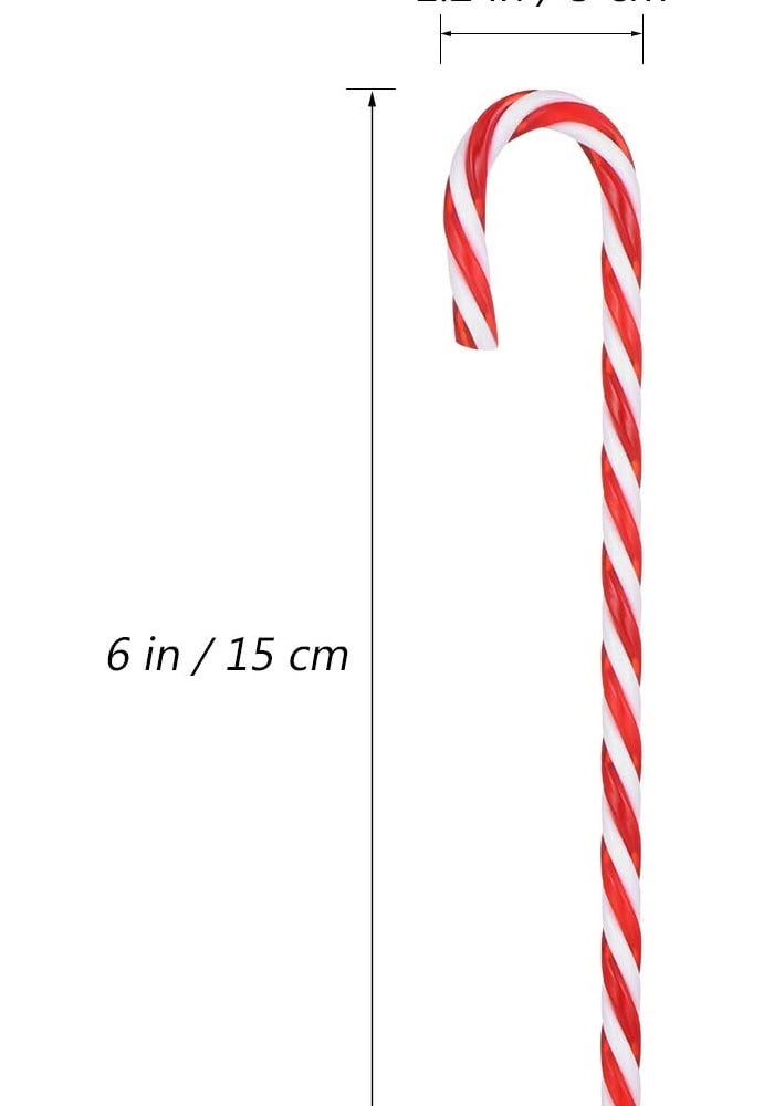 Amosfun 24pcs Christmas Candy Cane Decorations - Image 4