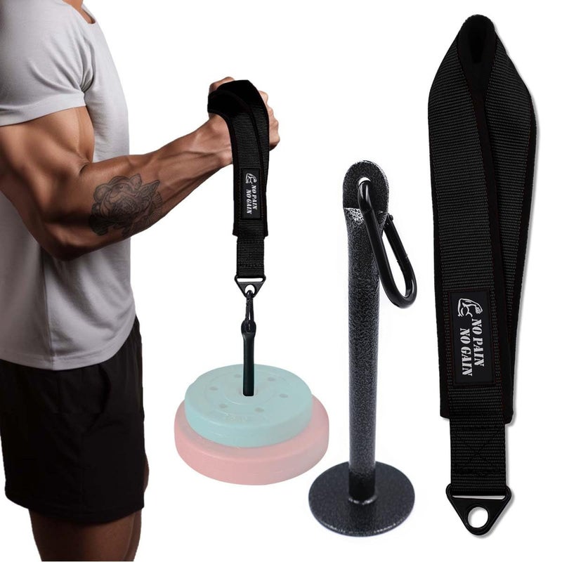 Lights Mountain Arm Wrestling Training Strap Belt Hand Grip Arm Finger Forearm Exerciser Strengthener For Cable Machine And Free Weight - Image 1