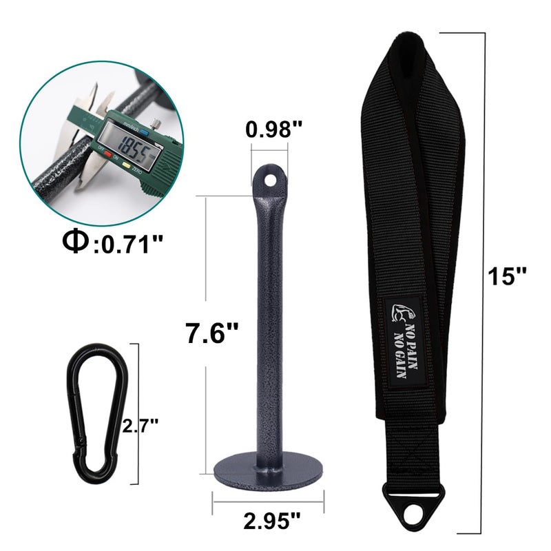 Lights Mountain Arm Wrestling Training Strap Belt Hand Grip Arm Finger Forearm Exerciser Strengthener For Cable Machine And Free Weight - Image 2